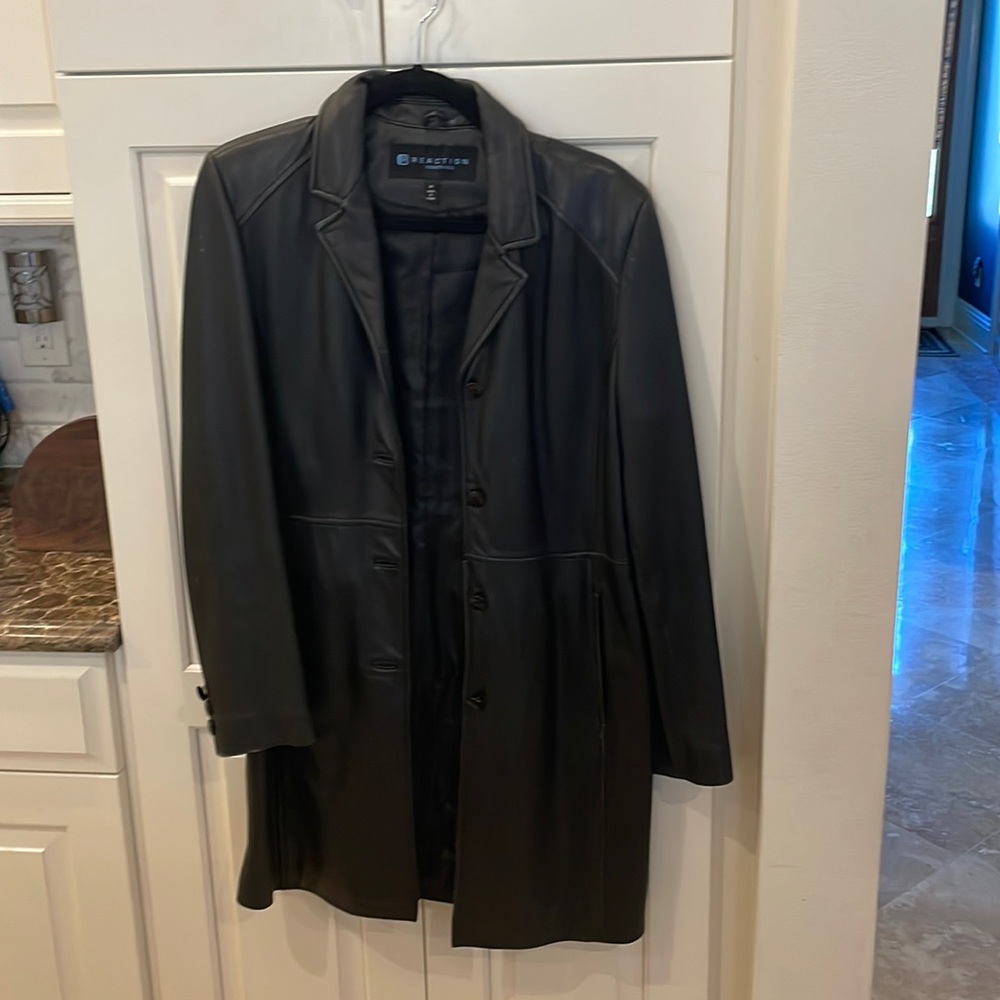 Kenneth Cole reaction leather coat